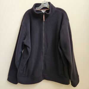 Orvis Jacket Mens XL Black Sherpa Full Zip Fleece Pockets Outdoors Gorpcore Hike